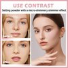 IONSGAKO Pink Translucent Setting Powder Shimmer Glitter Loose Setting Powder Oil Control Matte Finishing Setting Face Powder Makeup for All Skin Tones