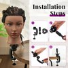 20-22 Inch 100% Mannequin Head Human Hair,Real Human Hair Mannequin Head for Braiding,Cosmetology Manikin Doll Head for Styling with Table Clamp Hair Braiding Set(Brown)
