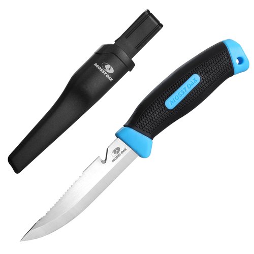 Mossy Oak Fishing Knife & Bait Knife, 4" Fish Fillet Knife with Protective Sheath, Razor Sharp 5Cr15MoV Stainless Steel Blade, Ergonomic Non-Slip Handle, Fishing Knife for Open Back and Boning