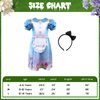 XXLOG Halloween Costume for Girls Fancy Princess Dress with Headband Party Cosplay Costumes S