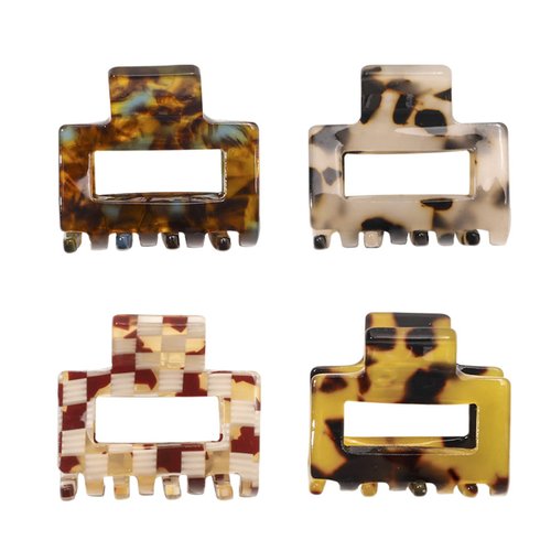 4PCS Acetate Hair Jaw Clips Nonslip Clip, Small Claw Hair Clips for Women Girls,Tiny Hair Claw Clips for Thin, Medium Thick Hair