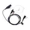 KS K-STORM Covert Acoustic Tube Walkie Talkie Earpiece Surveillance Headset with Mic Compatible with 2 Pin Kenwood Two Way Radio