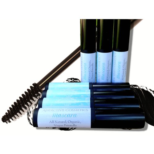 Natural Organic Mascara- Vegan and Cruelty Free- Gluten Free- Made in the USA (Black)