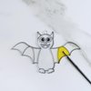 Winlyn 24 Sets Halloween Bat Suncatchers Ornaments Halloween Decorations DIY Window Paint Art Suncatchers Halloween Craft Kits Suncatchers Painting Kits for Kids Activities Classroom Art Project