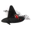 Beaupretty Witch Hat Hair Clip Witch Mini Top Hat Halloween Mesh Flower Witch Hat Fascinator Hat Halloween Costume Dress up Party Supplies, Black