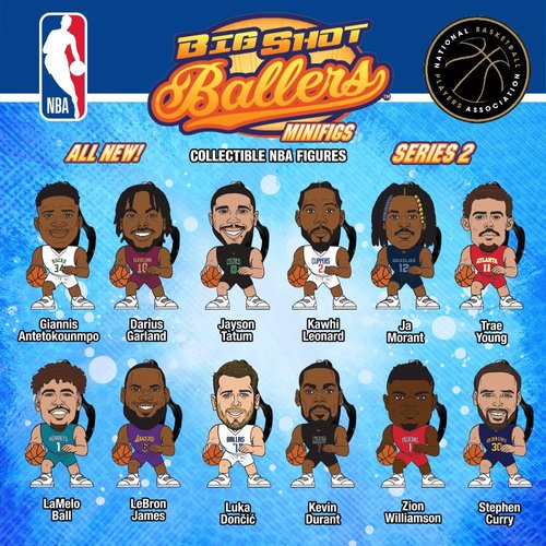 Teenymates Party Animal Big Shot Ballers 2022-23 NBA Series 2 Figures Blind Bags Gift Set Party Bundle - 4 Pack