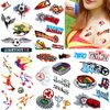 Temporary Tattoo, 100pcs Fake Tattoos Designs, Waterproof Body Art Stickers, Fan Games Event Tattoo Decorations, Party Favors School Reward Prizes Supplies for Boys Girls Women Men 10 Sheets Soccer