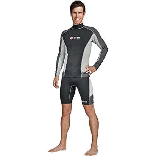 Mares Long Sleeve Trilastic Rash Guard, Black Grey, Medium
