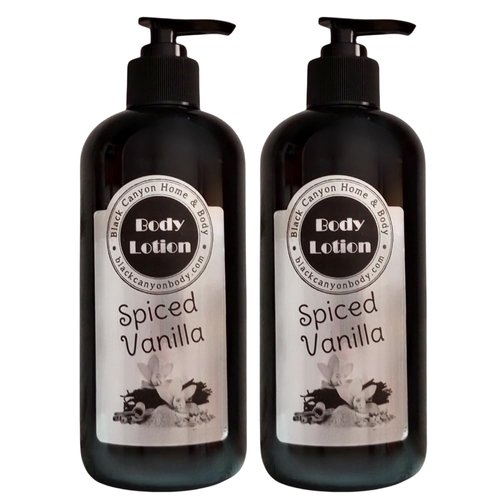 Black Canyon Spiced Vanilla Scented Luxury Body Lotion with Lanolin and Jojoba Oil, 8 Oz (2 Pack)