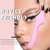 HOSAILY 5 in1 Eyeliner Stencils Silicone Multi-Purpose Eye Makeup Tool for Winged Eyeliner, Defined Eyebrow, Eyelash, Face Contour and Lip Line Lazy Quick Makeup Tool-Pink