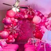 Funhot Pink Balloons Set, 60PCS Hot Pink Latex Balloons, 12Inch Pink Confetti Balloon Pastel Pink Metallic Party Balloons Helium for Girls Women Baby Shower Princess Wedding Birthday Party Decoration
