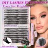 Mink Fluffy Eyelash Extension Kit 280PCS 3D Volume Individual Lashes 40D Lash Clusters 10-16MM DIY Lash Extension Kit with Lash Glue Bond and Seal and Applicator Tool for Lash Extension Beginners