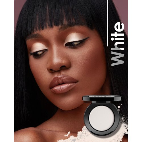 HOOMUSS Single White Eyeshadow Handmade Goth Eye Sahdow Makeup Palette for Halloween, High Pigmented & Long Lasting, Intense Color White Matte Eyeshadow (White)