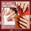 MEFA Fall Winter Gel Nail Polish Set, 12 Colors Burgundy Red Gel Polish Set Flash Dark Red Glitter Nail Polish Gel Nude Brown Pink Gel Nail Gifts for Women Girl DIY Salon Home Manicure