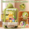 Eohemeral Dinosaur Claw Machine for Kids,Electronic Arcade Game Machine with Music,Mini Vending Machine Boys Birthday Toys Gifts Age 3+ Years,Includes 10 Plush Toys & 12 Dinosaur Accessories(Small)