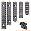 Picatinny Rail Set 5,7,9,11,13-Slot for Mlok, CG Gears Polymer Rails Section Offset Flashlight Mount with 12 T-Nuts & 14 Screws & 3 Allen Wrench (Black (5-7-9-11-13 Slot)+Rail Mount)