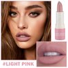 XINGXYUEL Matte Nude Lipstick Silky Velvet Lip Gloss Nude Lip Stain Paper Tube Lipsticks Non-Stick Cup, Waterproof Long Lasting Matte Lipstick for Women Daily Professional Lip Makeup-04 Light Pink
