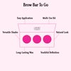 Brow Bar To Go by Gerard Cosmetics (Medium to Ebony) | Brow Trio Kit with Brow Powder, Brow Wax, and Angled Brush | Eyebrow Powder Dark Brown | Cruelty Free & Made in the USA