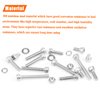 HELIFOUNER 350 Pieces M4 x 6mm /8mm /12mm /16mm /20mm /25mm /30mm, Hex Socket Head Cap Screws Bolts Washers Nuts Kit, 304 Stainless Steel