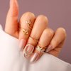 Rumtock CZ Crystal Beads Butterfly Fingernail Opening Ring Nail Decoration for Women Girls Little Finger Nail Art