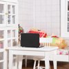cobee 3Pcs Miniature Dollhouse Décor, 1:12 Metal Simulation Laptop Tablet Smart Phone, Mini- Dollhouse Miniatures Furniture Accessories, Doll House Miniatures Play Set (Black 3Pcs)