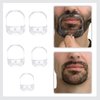 5 Pcs Beard Shaper, Goatee Mustache Grooming Styling Tool Set, Face Hair Styling Template for Man, Beard Guide Trimmer Template, Transparent