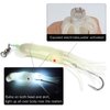 Dr.Fish Saltwater Squid Fishing Lures, 6" LED Fishing Lures 6/0 Hooks Squid Jig Halibut Lincod Jig Salmon Trolling Lures Deep Drop Light Flasher Lures Mackerel Tuna Striper Blue&Red