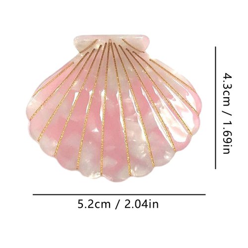Shell Claw Clip,Acetate Hair Clips,Small Hair Clips for Women,Pink