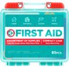 Be Smart Get Prepared 85 Piece First Aid Kit: Clean, Treat, Protect Minor Cuts, Scrapes. Home, Office, Car, School, Business, Travel, Emergency, Survival, Hunting, Outdoor, Camping & Sports, FSA HSA