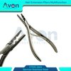 German Stainless Steel Hair Extension Tool Pliers with 2 Holes & Double Leaf Spring Handle | Microlinks Remover, Beads Opener Tool, Weft Extension Hair Styling Hair Beauty Salon Accessories