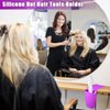 zxbaers Hot Iron Holster, Silicone Hot Hair Tools Holder with Suction Cup, Hair Straightener Holder/Curling Iron Holder/Flat Iron Holder Hair Styling Tool Organizer