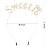 Atoden Sweet 16 Birthday Headband Gold Princess Tiara Crown 16th Birthday Decorations for Girls Sweet Sixteen Gifts for Teen Girls Sweet 16 Party Favors Happy Birthday Accessories