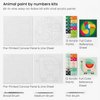 Arteza Kids Paint by Numbers Kit, 10 x 10 Inches, Pre-Printed Animal Canvas Painting Kit with 2 Canvases, 24 Acrylic Paint Pots, 3 Paintbrushes, Art Supplies for Developing Hand-Eye Coordination