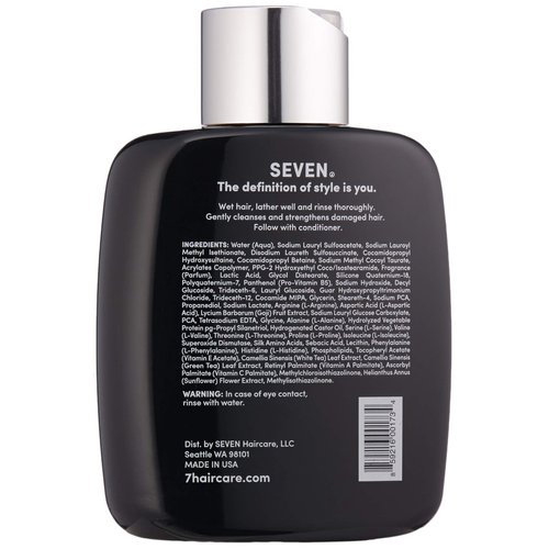 SEVEN Haircare KENTE BOND Shampoo for Split Ends + Damaged Hair, Sulfate Free, Cruelty Free with Green Tea, Guar & Pro Vitamin B5 for Men & Women, Made in USA, 10.8 oz.