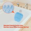Shower Foot Cleaner Scrubber Massager, Foot Pain Tired Feet Relaxing Acupressure Mat for Shower Floor with Non-Slip Suction Cups, Increase Circulation, Exfoliation (Baby Blue, 10.3 x 9.5 Inches)