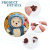 PH PandaHall 36pcs Flocking Safety Noses 3 Sizes Heart Noses Crafts Noses Amigurumi Noses Pink Nose Velvet Stuffed Animal Noses with Washers for Teddy Bear Puppets Plush Animals Crochet Making