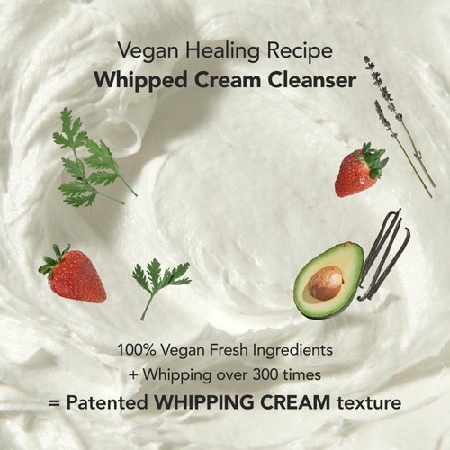 WHIPPED CREAM VEGAN CLEANSER MUGTREE - Mugwort & Tea Tree | For Oily Skin, Moisturizing Face Cleanser, Sebum & Pore Care, Niacinamide, Hyaluronic Acid | Korean Skincare, 200ml (6.76 fl. oz)