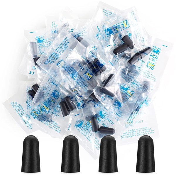 100 Pairs Earplugs for Noise Cancelling Individual Bagged Foam EarPlugs for Sleeping Work Snoring Sound Blocking Construction Loud Noise Reducing Earplugs