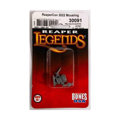 Mousling Adventurer Miniature Figure 25mm Heroic Scale Reaper Bones USA Reaper Miniatures