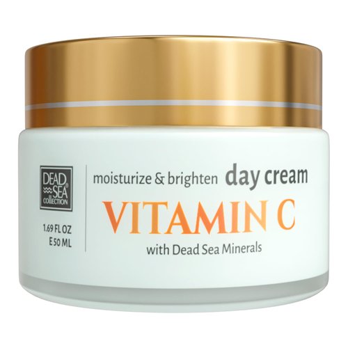 Dead Sea Collection Vitamin C Moisturizing Day Cream - Face Cream with Vitamin C - Face Moisturizer with Brightening Effect - Firming Cream with Dead Sea Minerals and Vitamin C - 1,69 Fl. Oz