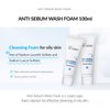 dr. eslee Anti-Sebum Wash Foam 100ml, Foaming Facial Cleanser for Oily Skin, Controls Excess Sebum, Soothes Irritated Skin, Clean and Matte Finish After Cleansing, SLS/SLES-Free, Korean Skin Care