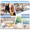 Newest 15 Gallon Trash Bags, Tall Kitchen Garbage Bags 13-15 Gallon Drawstring, Ultra Strong Recyclable Trash Bags Unscented Trash Can Liners For Kitchen and Commercial 30 Count (Pake of 1)
