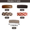 10 Pcs Square Brown Plaid Snap Hair Clips Rectangle Red Checkered Hair Barrettes Scottish Tartan Fabric Covered Snap Hair Clip for Women Girls Autumn Winter Strong Hold Grip Hair Accessories