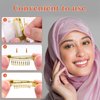 FOMIYES Metal Snap Clips with Safety Pins - 12pcs Wig and Hair Extension Grips for Dupatta Setting