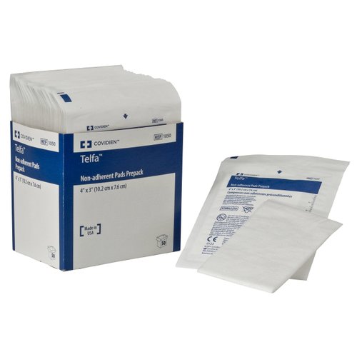 COVIDIEN 1050 Telfa Non-Adherent Pads Prepack, 4&quot; x 3&quot; (Pack of 50)