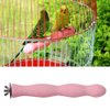 Help Birds Exercise Predation Ability, Parrot Perch Stand Toy Cage Bird Cage Perch Toy Paw Grinding Stick Accessories Toy for Cockatiels, Cockatoo, Lorikeet, Conure, Parakeet Chewing Stick, Pink