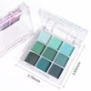 AMY'S DIARY Matte Shimmer Light Deep Green Eye Shadow Palette Makeup,Eyeshadow Long Lasting Waterproof Cruelty-Free, 9 Blendable Shades in Smooth Finishes with Gorgeous Pearls for Girls (Green)