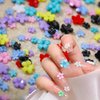 Flower Nail Charms 3D Flowers and Metal Caviar Beads Nail Art Decoration Five Petal Flower Pearl Acrylic Nail Art Stud Accessories for Women Girls DIY Manicures Crafting Decoration