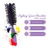 Styling Gear Detangling Hair Brush Nylon Bristles 7 Row Teasing Womens Brush For Thick Hair Small Travel Hairbrush Brush For Hair 1 Pcs. (Lavender)
