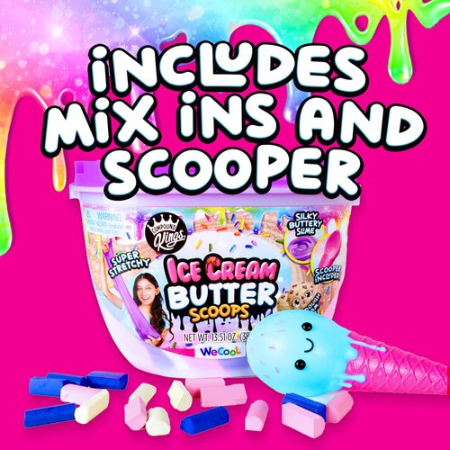 Compound Kings Ice Cream Butter Cloudz Slime Bucket for Girls & Boys, Sensory Toys, Non-Sticky Stress Relieving Tactile Mermaid Mint Chocolate Chip Gift Set